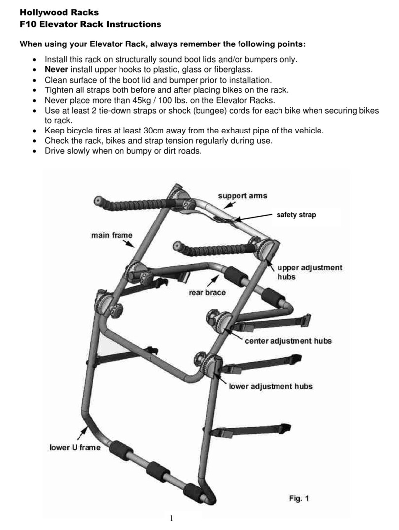 Hollywood Elevator Rack F10 installation instructions