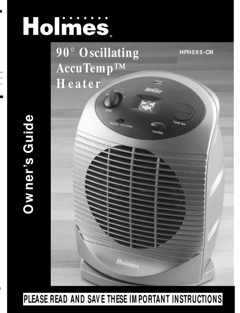 Holmes 90 Oscillating AccuTempTM Heater HFH595-CN owner's guide