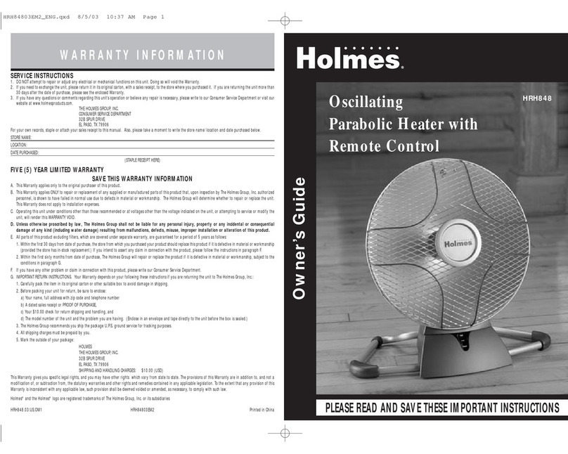 Holmes HRH848 owner's guide