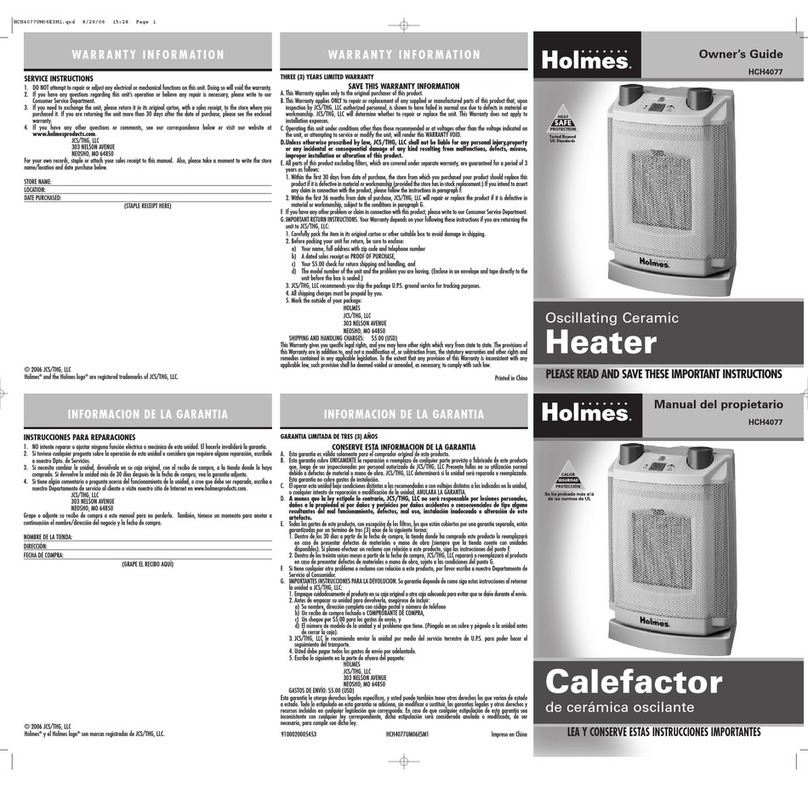 Holmes HCH4077 User manual