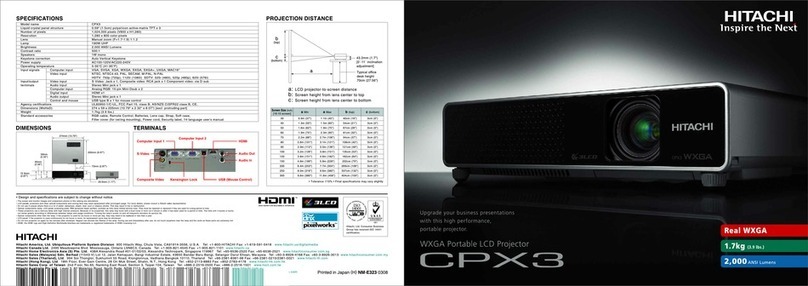 Hitachi CP-X3 User manual