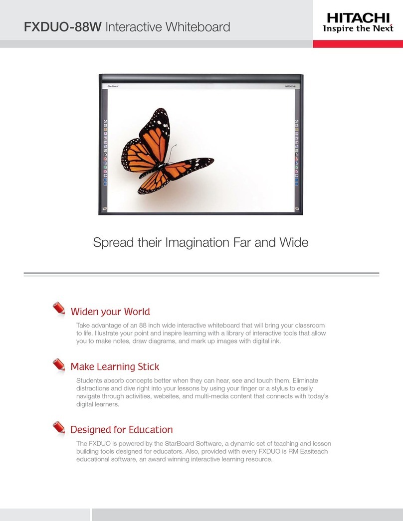 Hitachi StarBoard FX-DUO-88W Specifications
