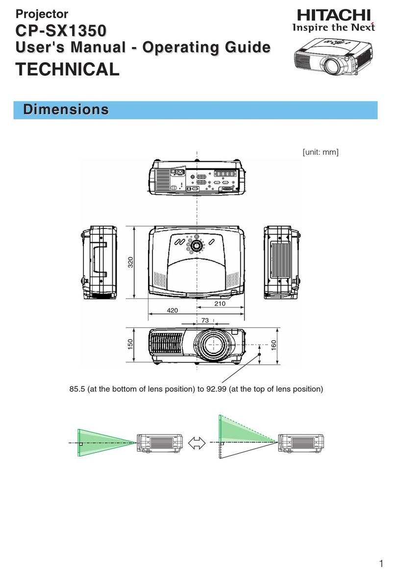 Hitachi CP-SX1350 Series User manual
