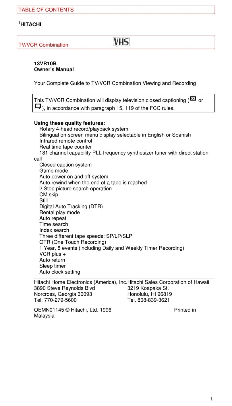 Hitachi 13VR10B owner's manual