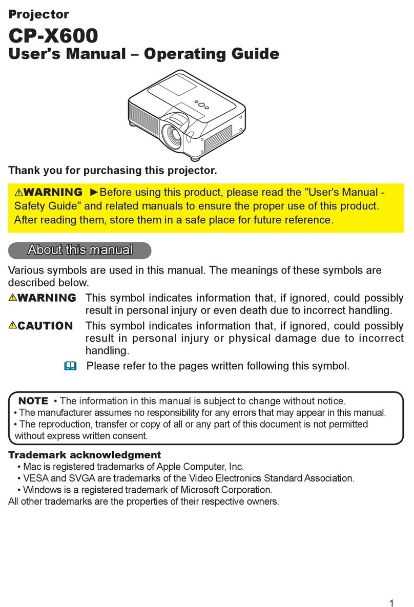 Hitachi CP-X600 series User manual