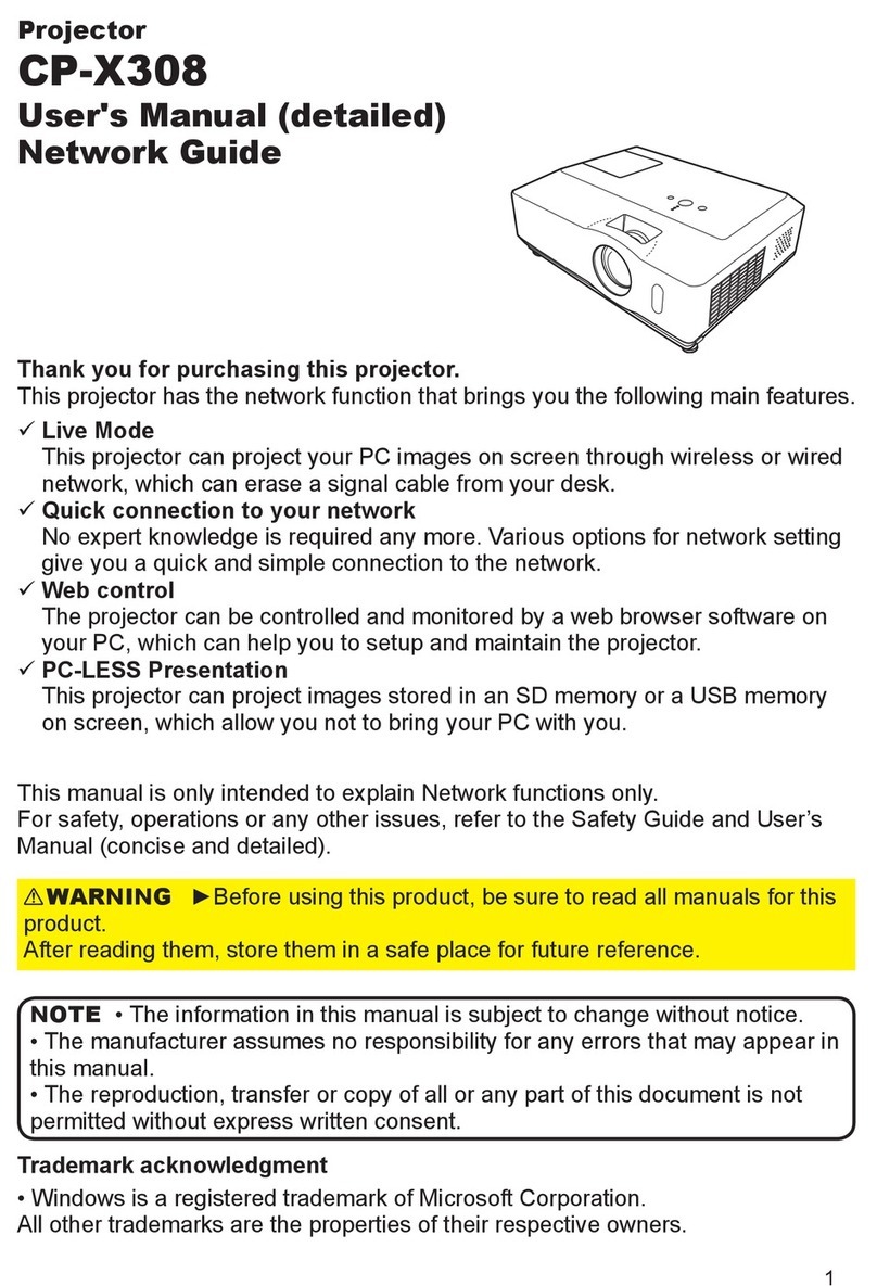 Hitachi CP-X267 Installation and maintenance instructions