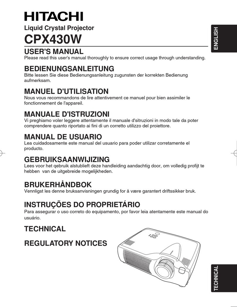 Hitachi CP-X430W User manual