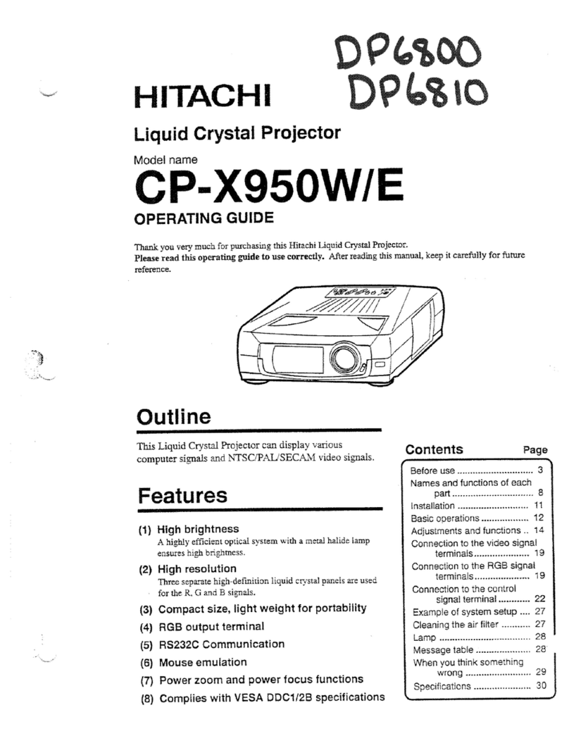 Hitachi CP-X950WE User manual