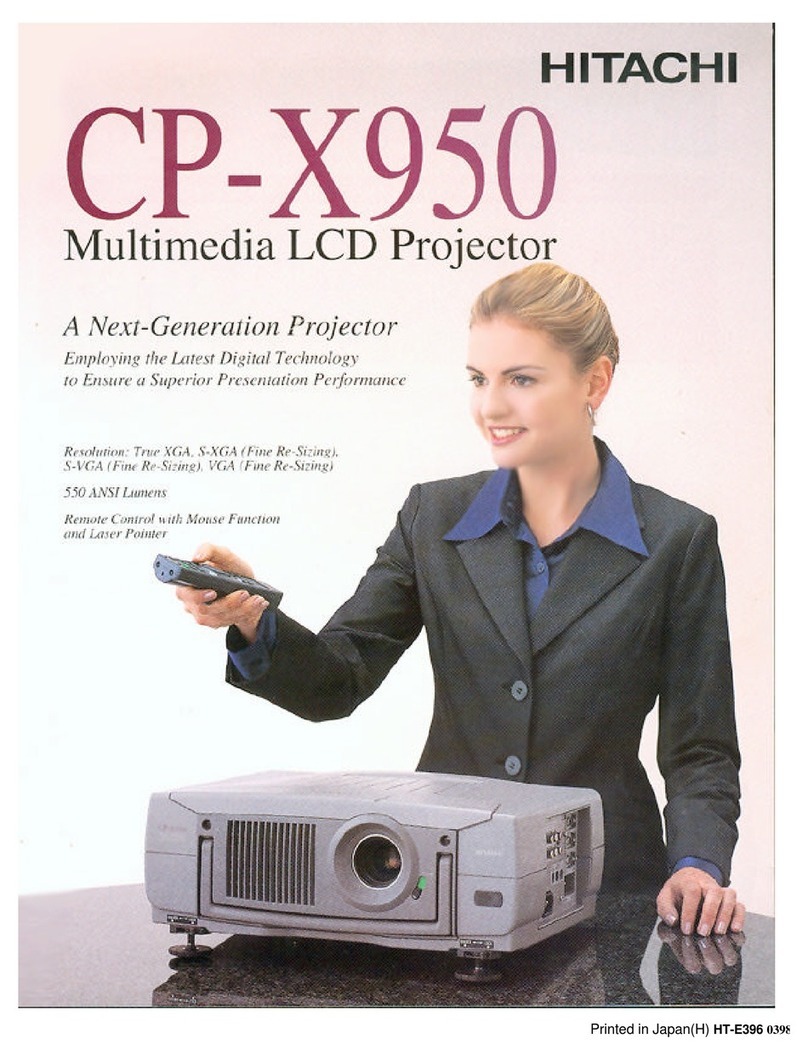 Hitachi CP-X950 User manual
