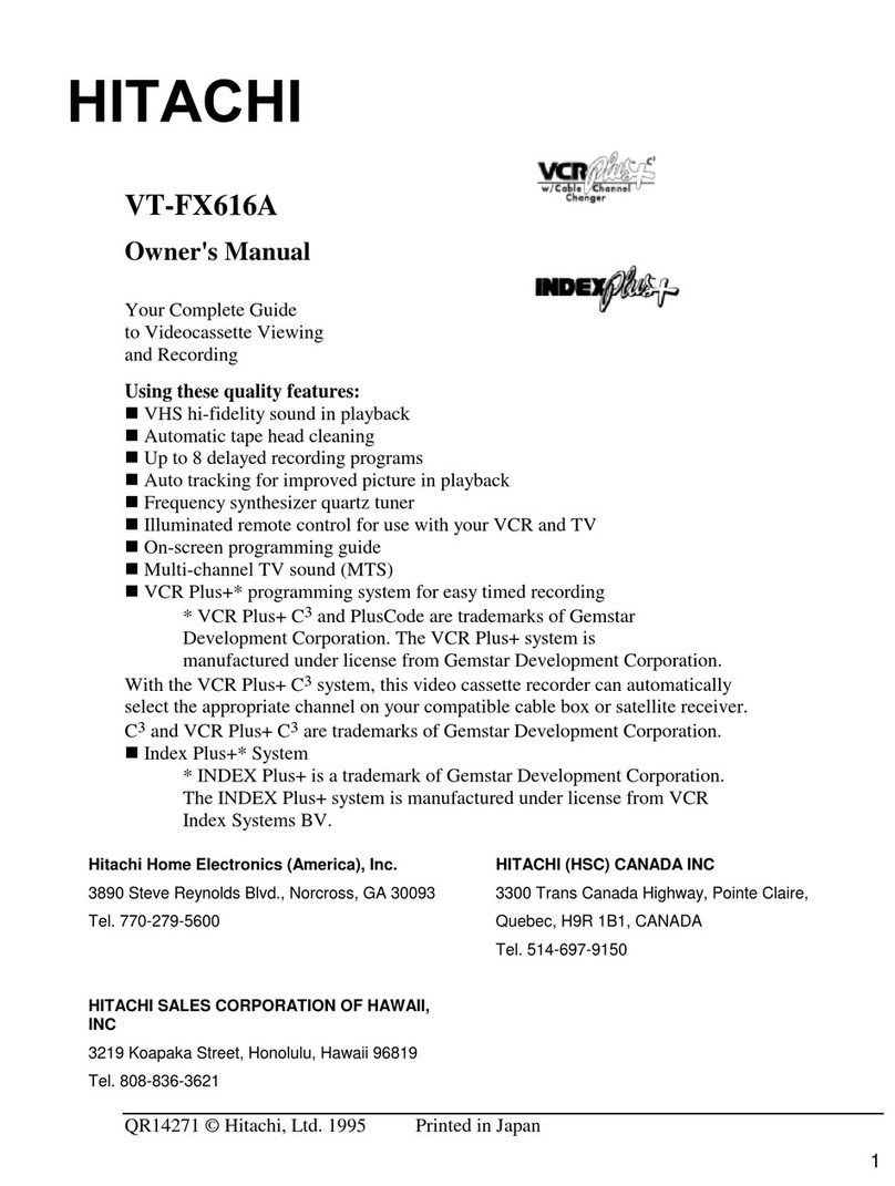 Hitachi VT-FX616A User manual