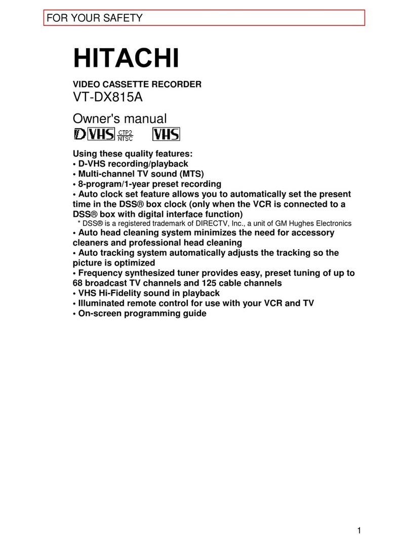 Hitachi VT-DX815A User manual Hitachi VT-DX815A User manual