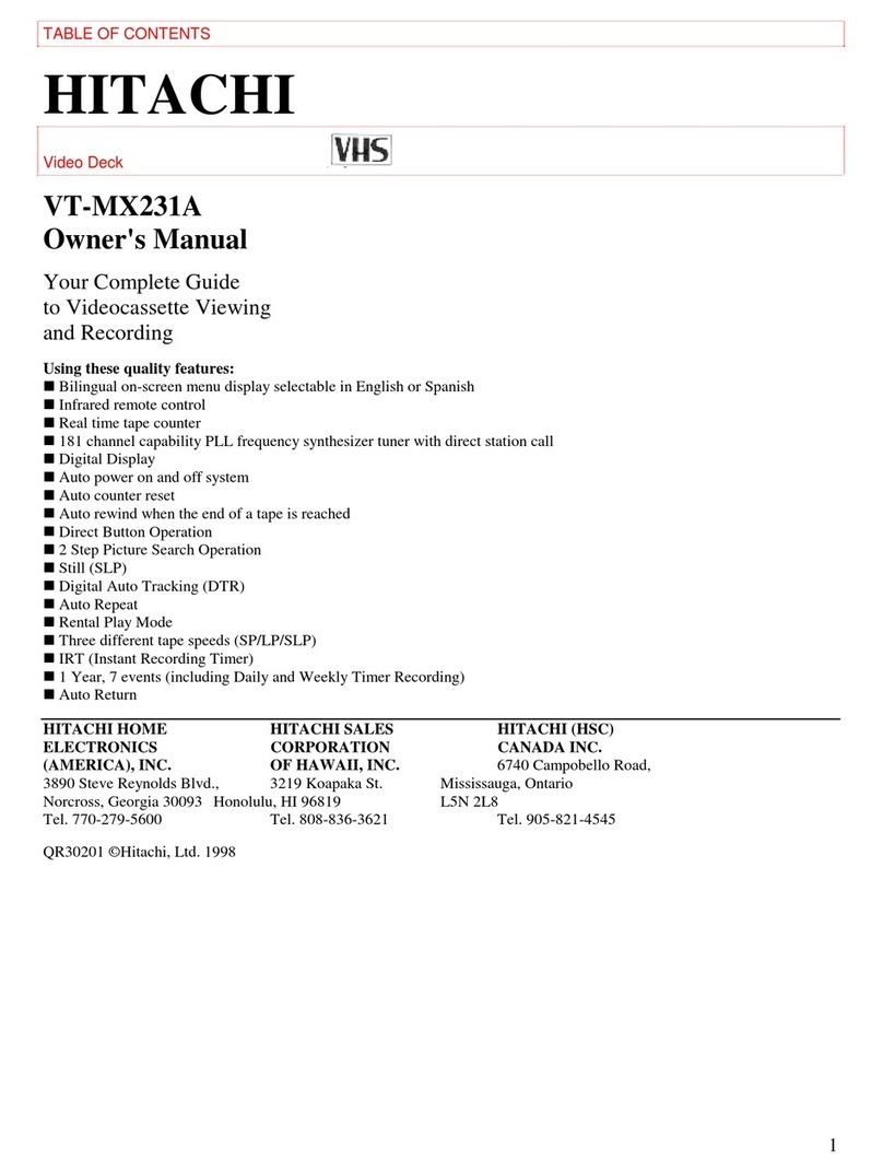 Hitachi VTMX-231A User manual