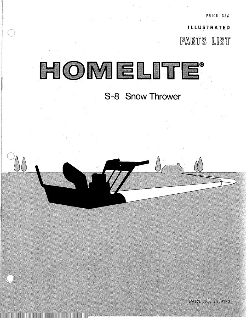 Homelite S-8 Illustrated parts list