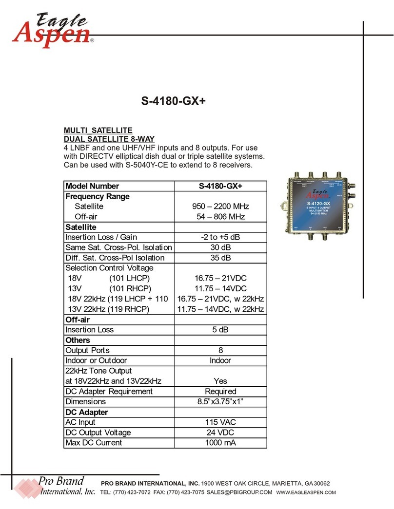 Eagle Multi Satellite S-4180-GX+ User manual