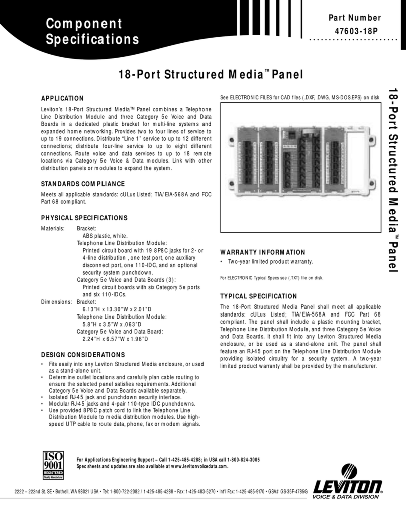 Leviton 47603-18P Specifications