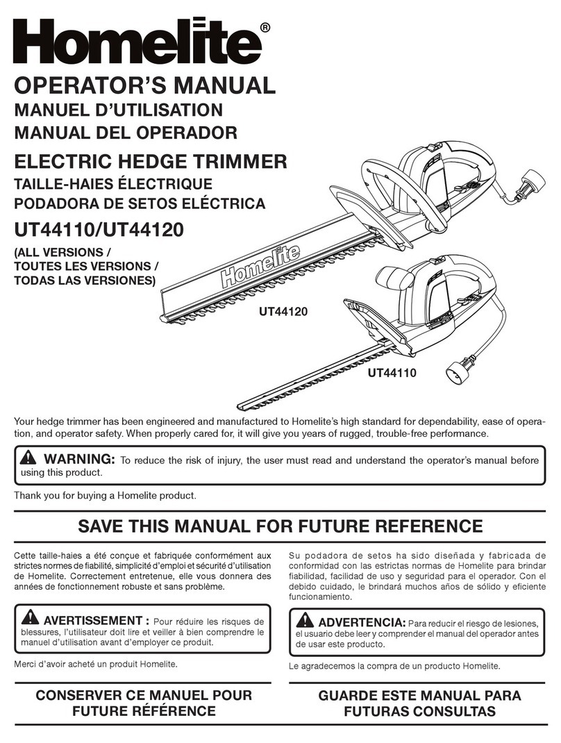 Homelite UT44110 User manual
