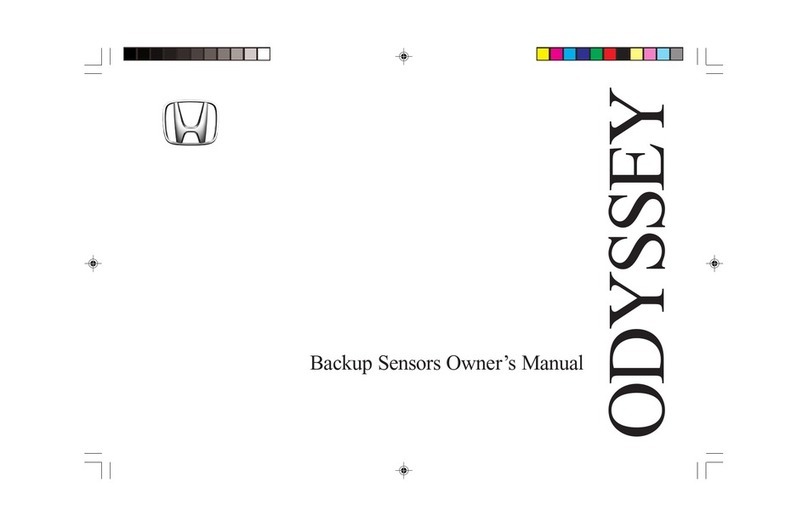 Honda Backup Sensors 08V67-SHJ-1000-81 owner's manual