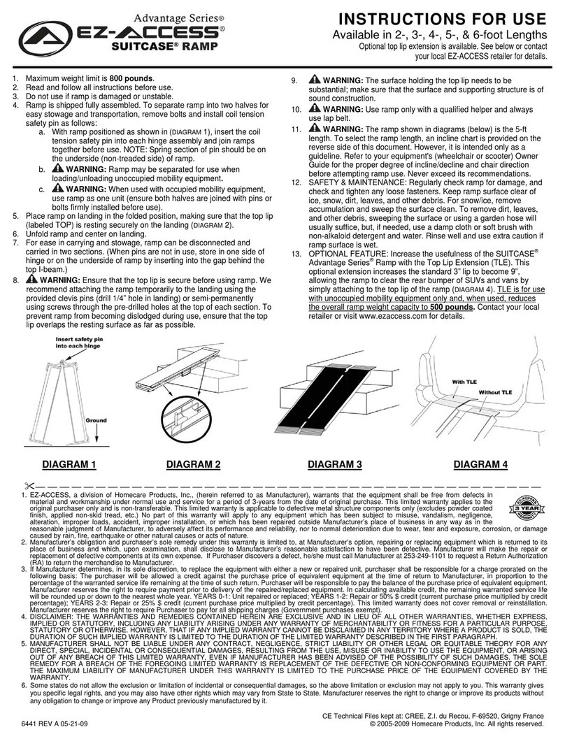 EZ-ACCESS Suitcase Ramp Instructions for use