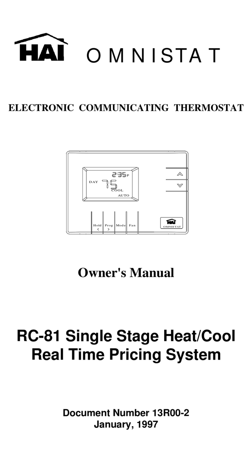 Home Automation Omnistat RC-81 owner's manual