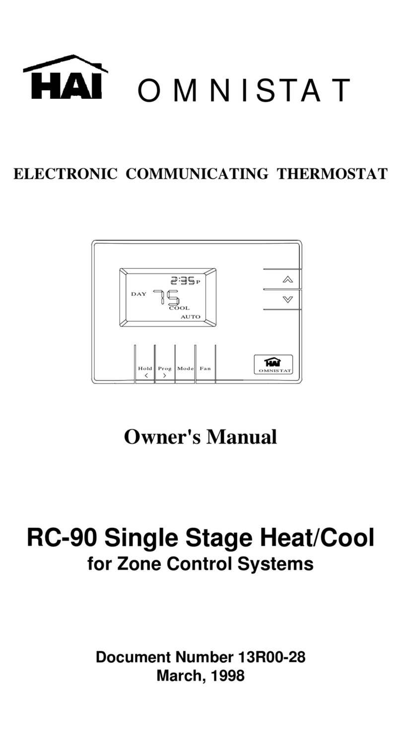 Home Automation Omnistat RC-90 owner's manual