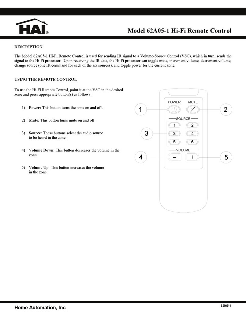 Home Automation 62A05-1 user manual