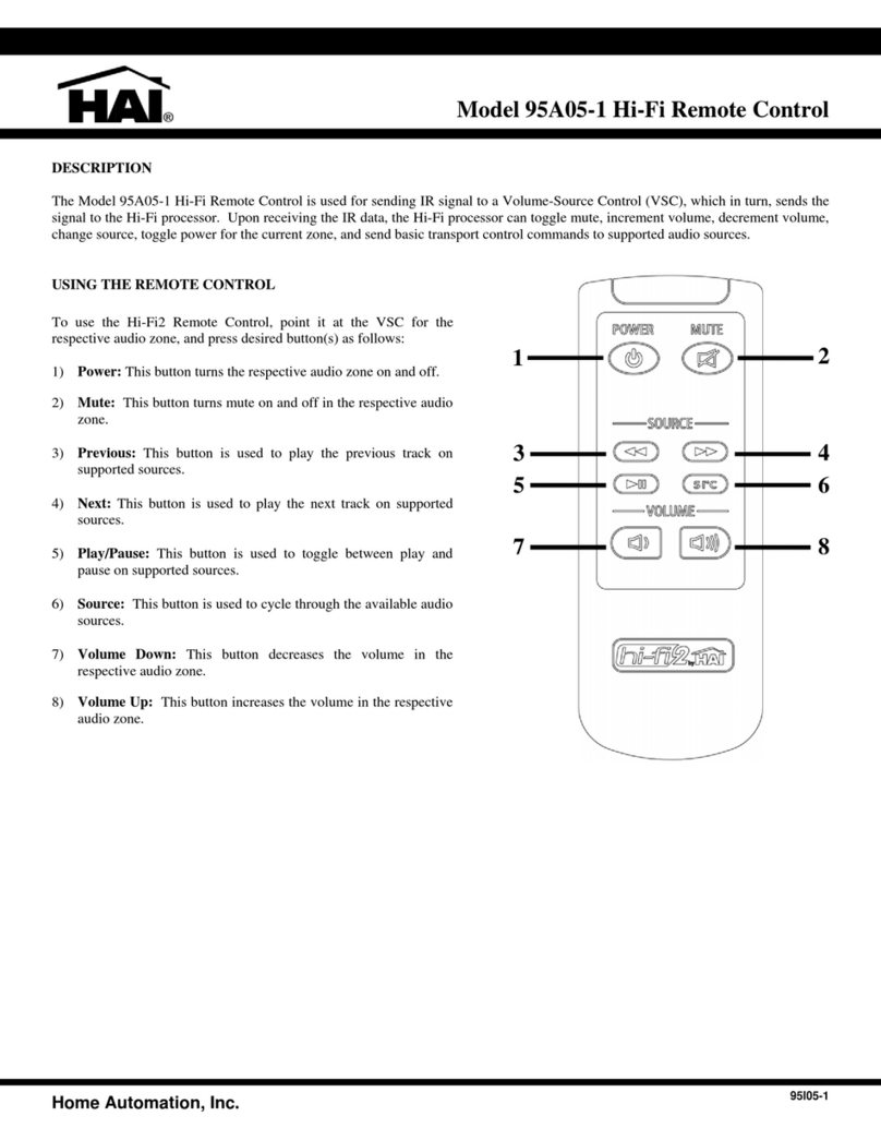 Home Automation 95A05-1 user manual