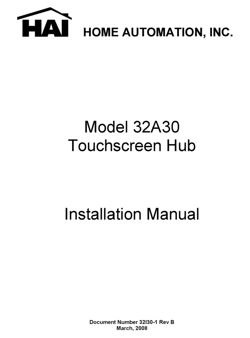 Home Automation Touchscreen Hub 32A30 User manual