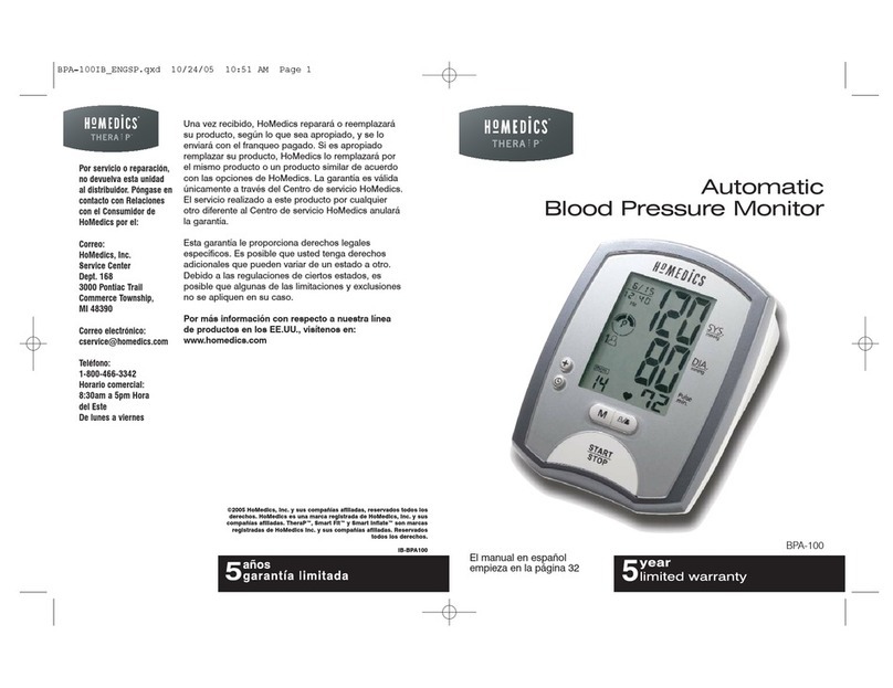HoMedics BPA-100 User manual