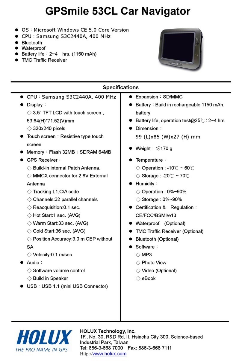 Holux GPSmile 53CLife User manual Holux GPSmile 53CLife User manual