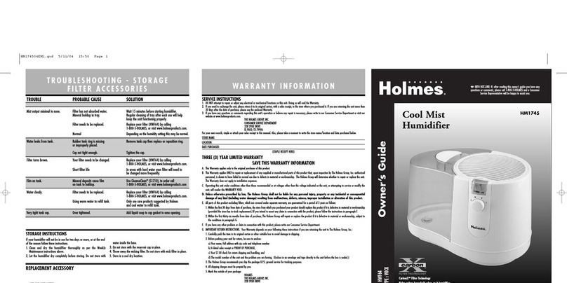 Holmes X Carbon HM1745 owner's guide