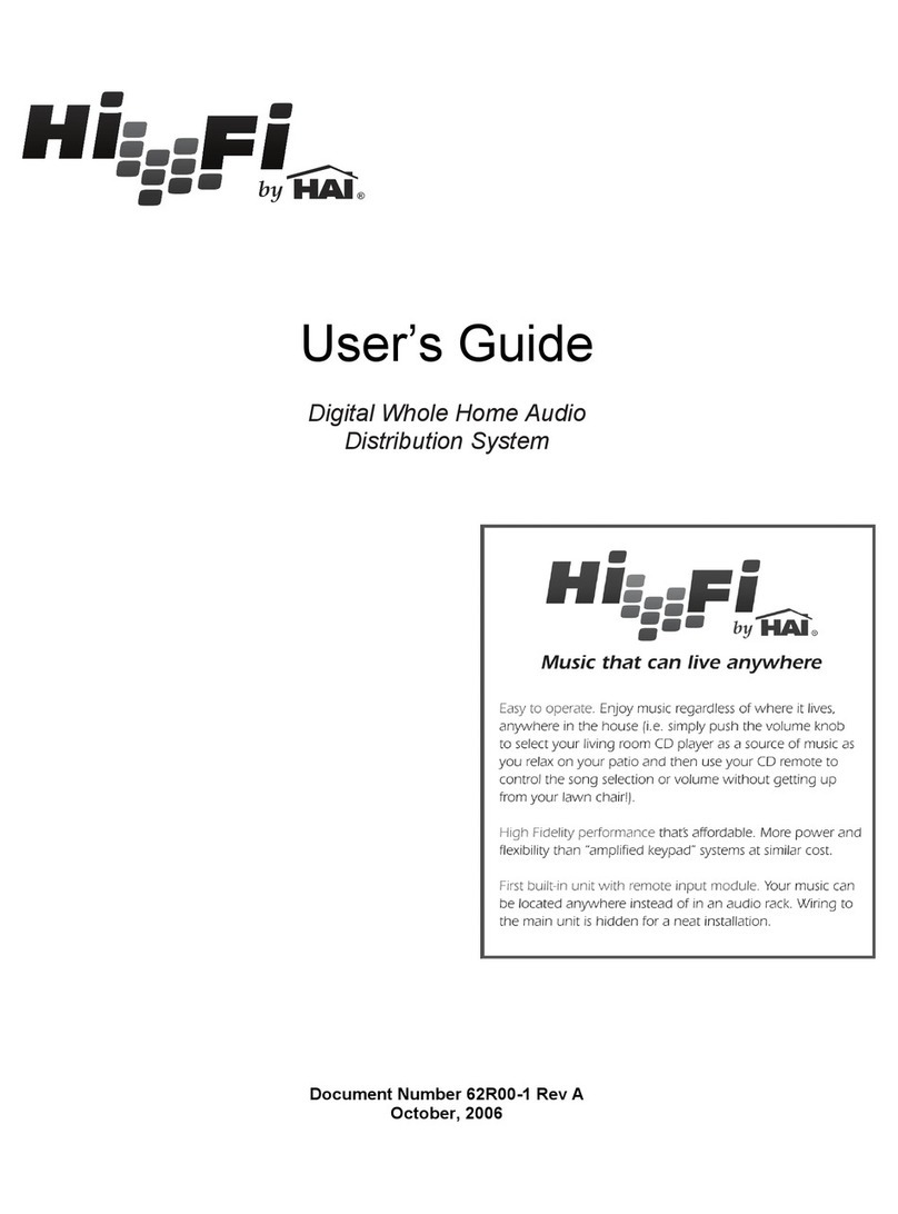 Home Automation Digital Whole Home Audio Distribution System user guide