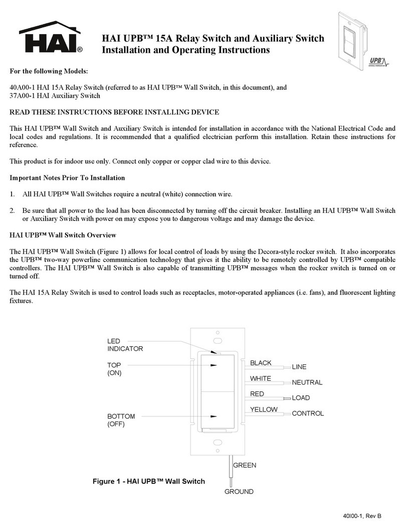 HAI 37A00-1 Installation and operating instructions HAI 37A00-1 Installation and operating instructions