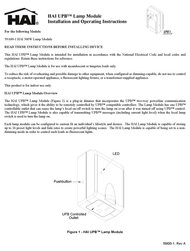 HAI 59A00-1 Installation and operating instructions HAI 59A00-1 Installation and operating instructions