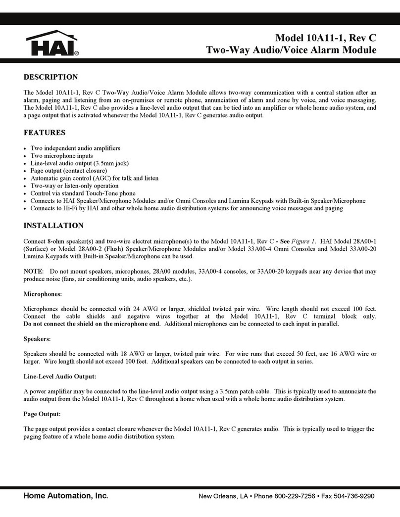 Home Automation 10A11-1 user manual
