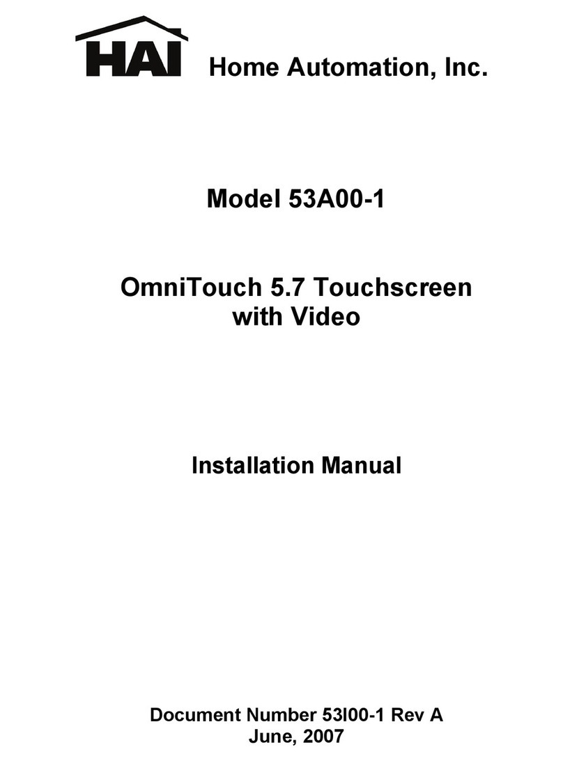 Home Automation OmniTouch 53A00-1 installation manual