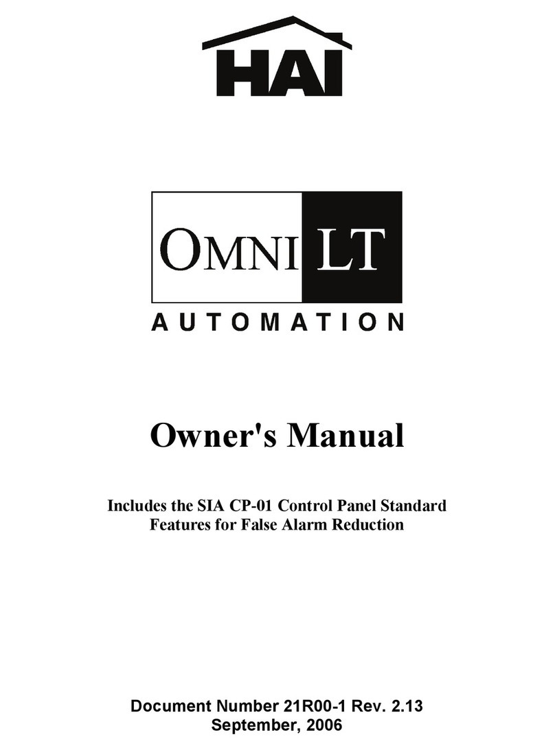 HAI OmniLT SIA CP-01 owner's manual