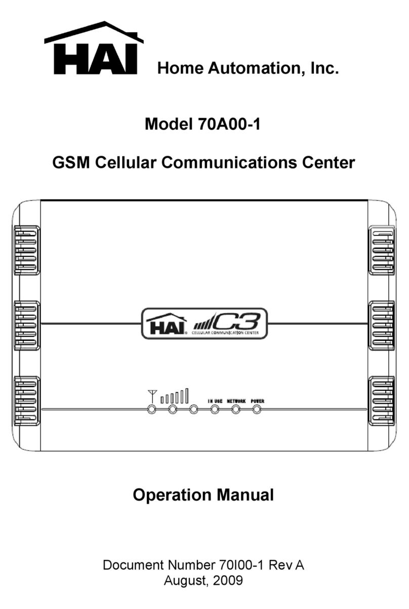 Home Automation 70A00-1 Operation manual