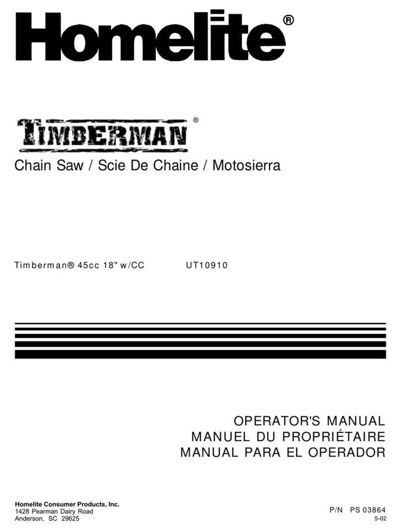 Homelite Timberman UT10910 User manual