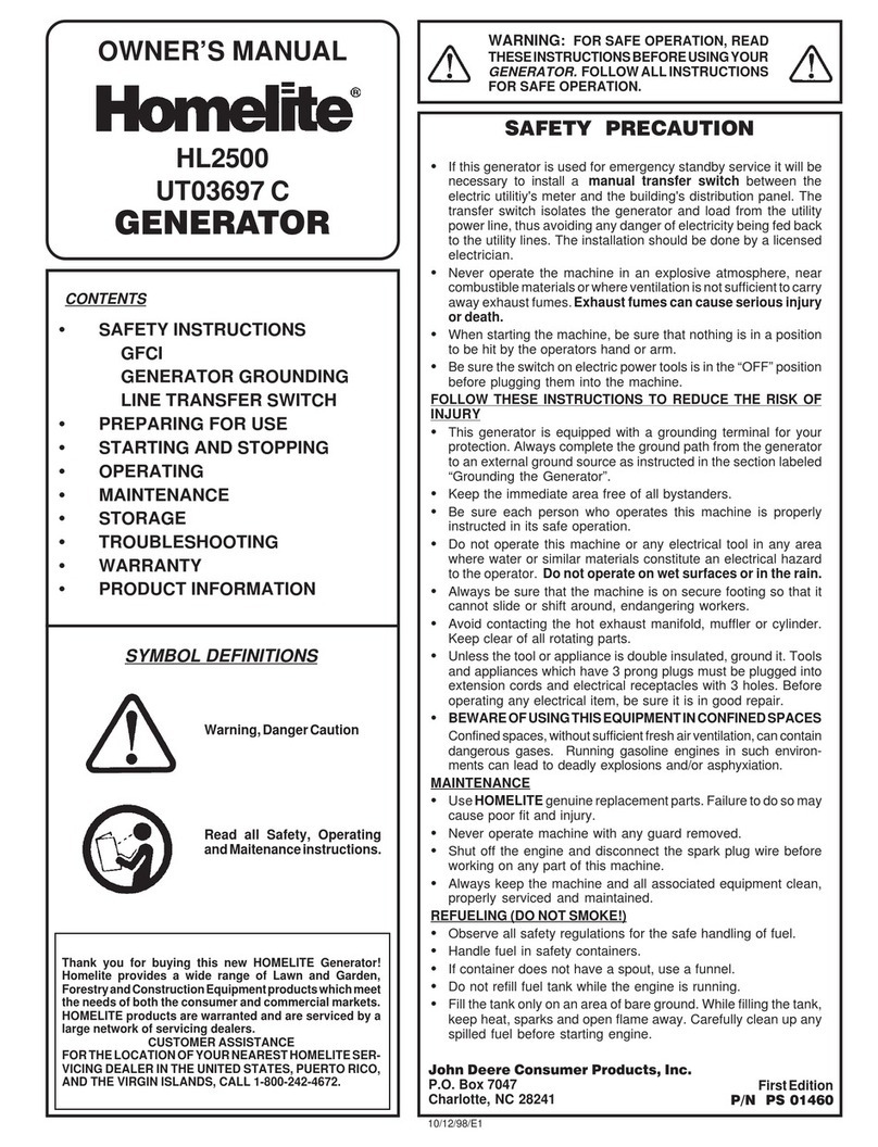 Homelite HL2500 User manual