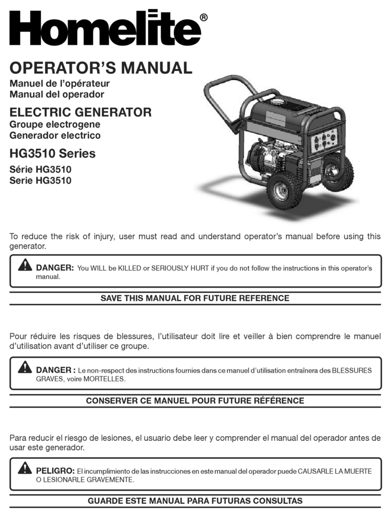 Homelite HG3510 Series User manual
