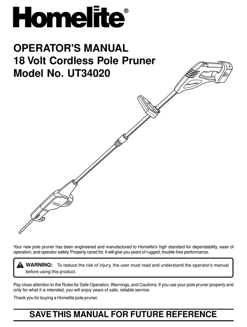 Homelite UT34020 Operator's manual Homelite UT34020 Operator's manual