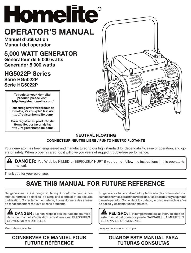 Homelite HG5022P Series Operator's manual Homelite HG5022P Series Operator's manual