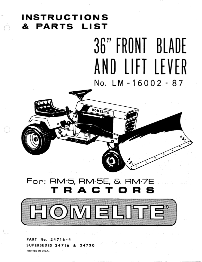 Homelite Tractors Operation manual Homelite Tractors Operation manual