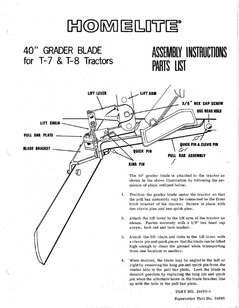 Homelite 40" Assembly instructions and parts list