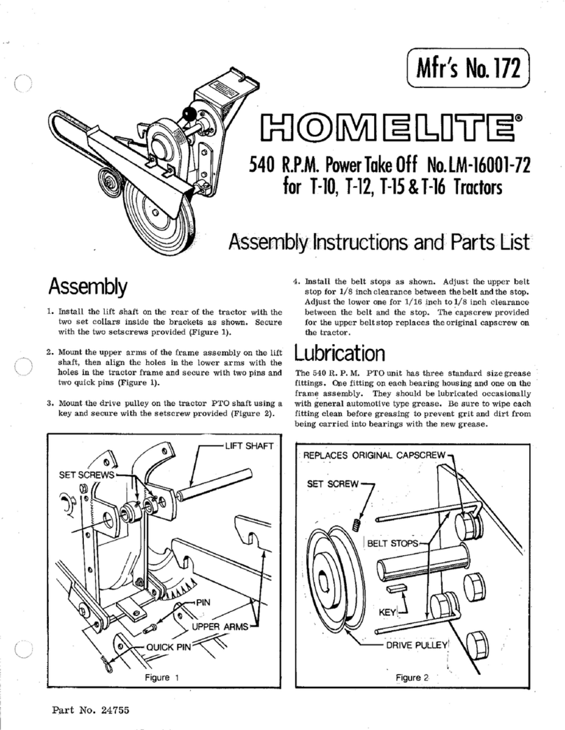 Homelite 172 Assembly instructions and parts list
