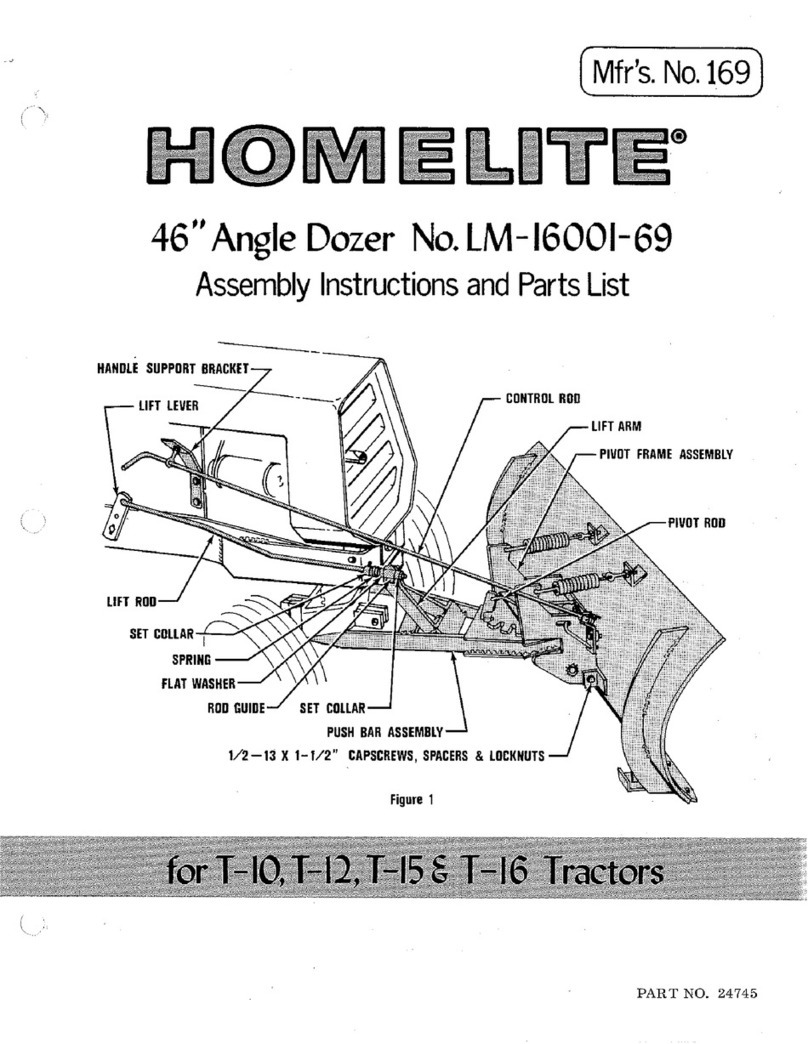 Homelite 169 Assembly instructions and parts list