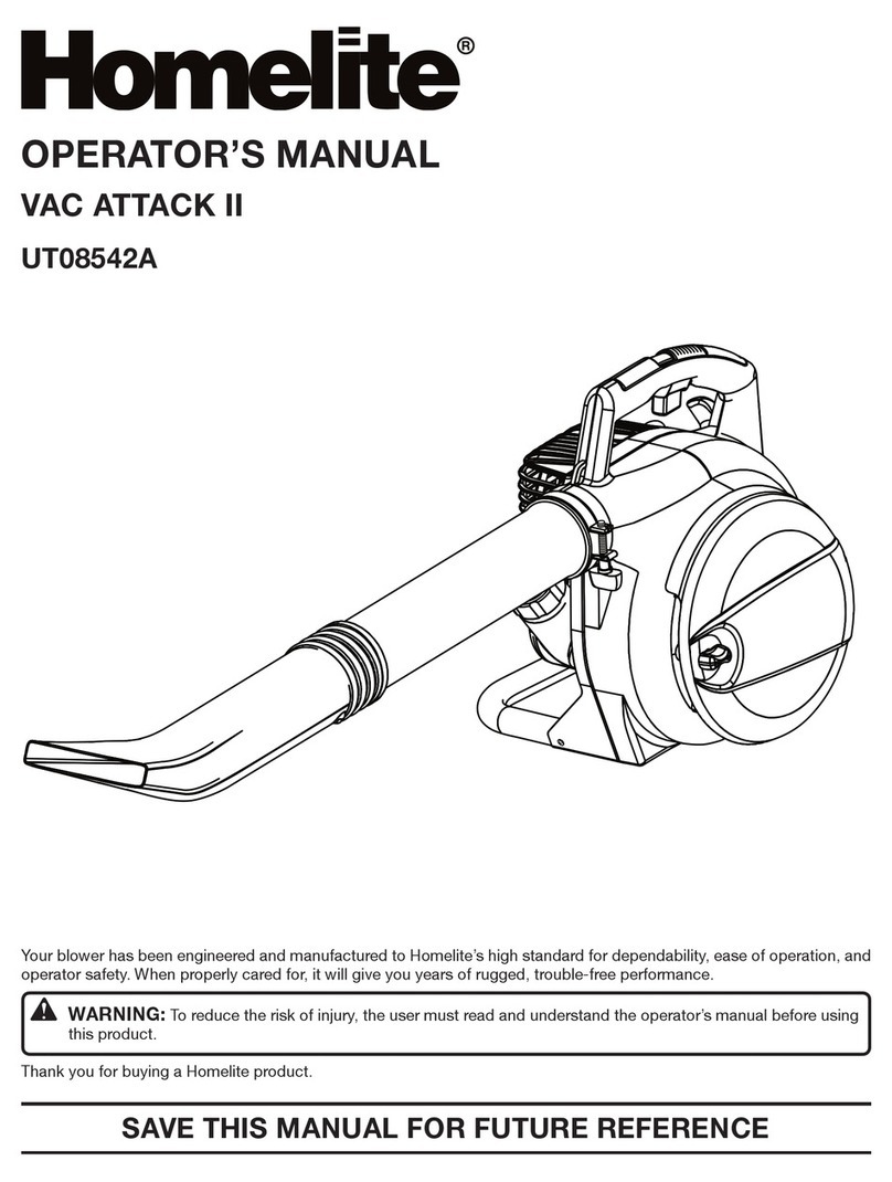 Homelite VAC ATTACK II UT08542A Operator's manual