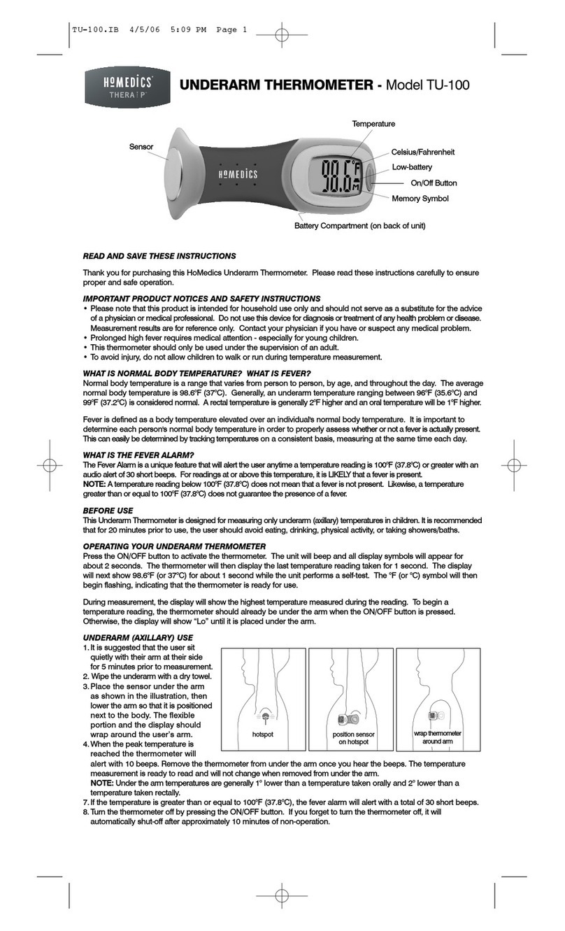 HoMedics TU-100 User manual