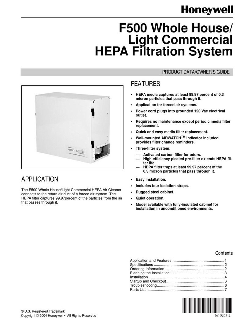 Honeywell F500 Product data/owner's guide