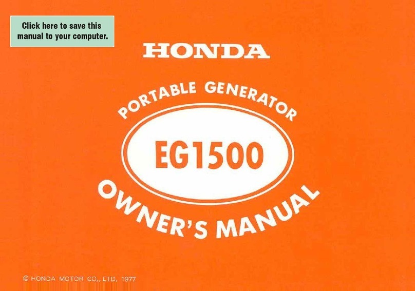 Honda EG1500 User manual